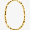 Astor Link Large Precious Metal-Plated Brass Necklace