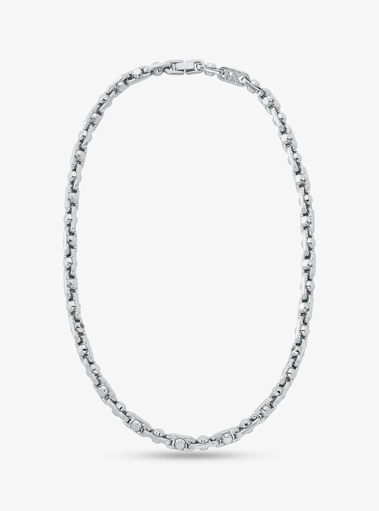 Astor Link Medium Pavé Precious Metal-Plated Brass Necklace