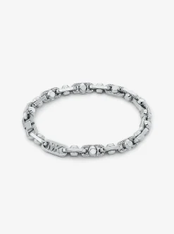 Astor Link Medium Precious Metal-Plated Brass Pav&eacute; Bracelet
