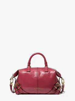 Darrington Small Crackled Leather Satchel