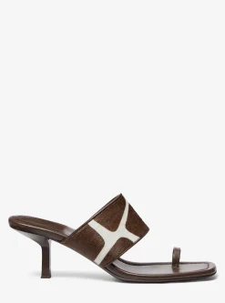 Dionne Giraffe Print Calf Hair Sandal