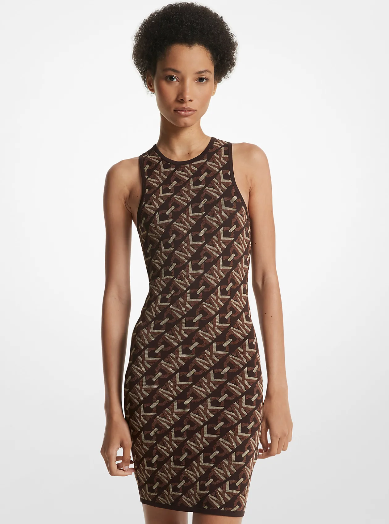 Empire Signature Logo Jacquard Tank Dress