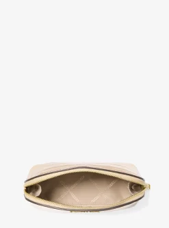 Empire Small Metallic Crocodile Embossed Leather Travel Pouch