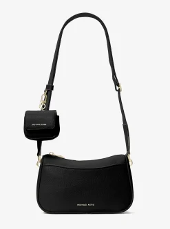 Jet Set Medium Pebbled Leather Crossbody Bag with Case for Apple AirPods Pro&reg;
