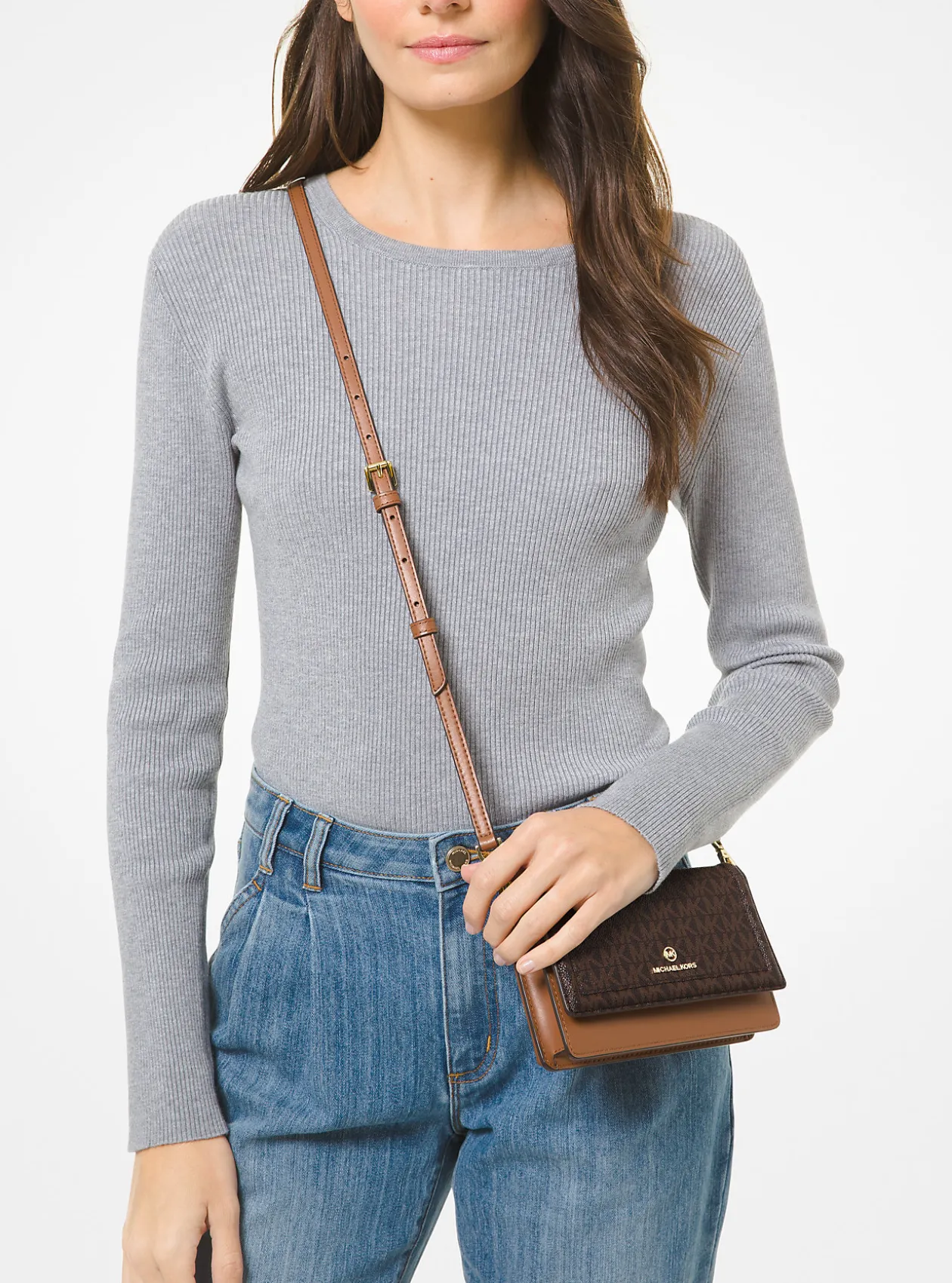 Jet Set Small Logo Smartphone Convertible Crossbody Bag