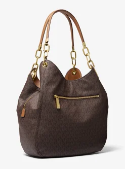 Lillie Large Signature Logo Shoulder Bag