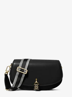 Mila Medium Leather Messenger Bag