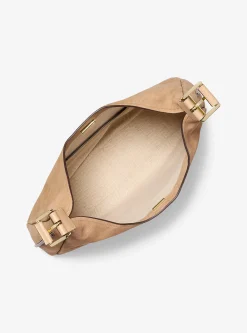 Nolita Large Nubuck Hobo Shoulder Bag