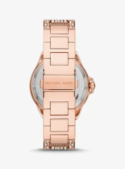 Oversized Camille Pav&eacute; Rose Gold-Tone Watch