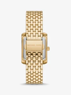 Petite Emery Pav&eacute; Gold-Tone Watch