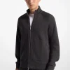 Ribbed Cotton Blend Knit Jacket