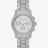 Runway Pav&eacute; Silver-Tone Watch