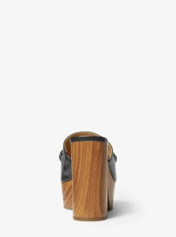 Scarlett Leather Platform Mule