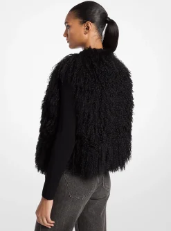 Shearling Cropped Vest